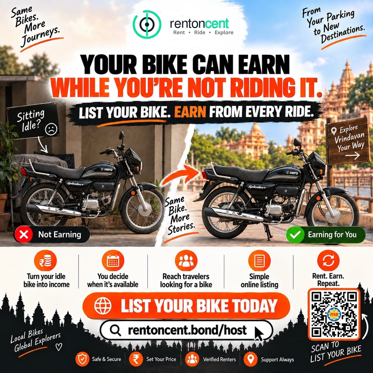 List Your Bike & Earn - Rent on Cent Host